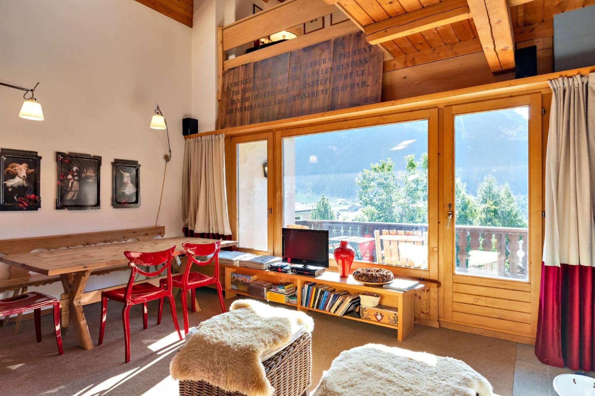 Ferienwohnung Chesa Panorama B - La Punt Exterior foto