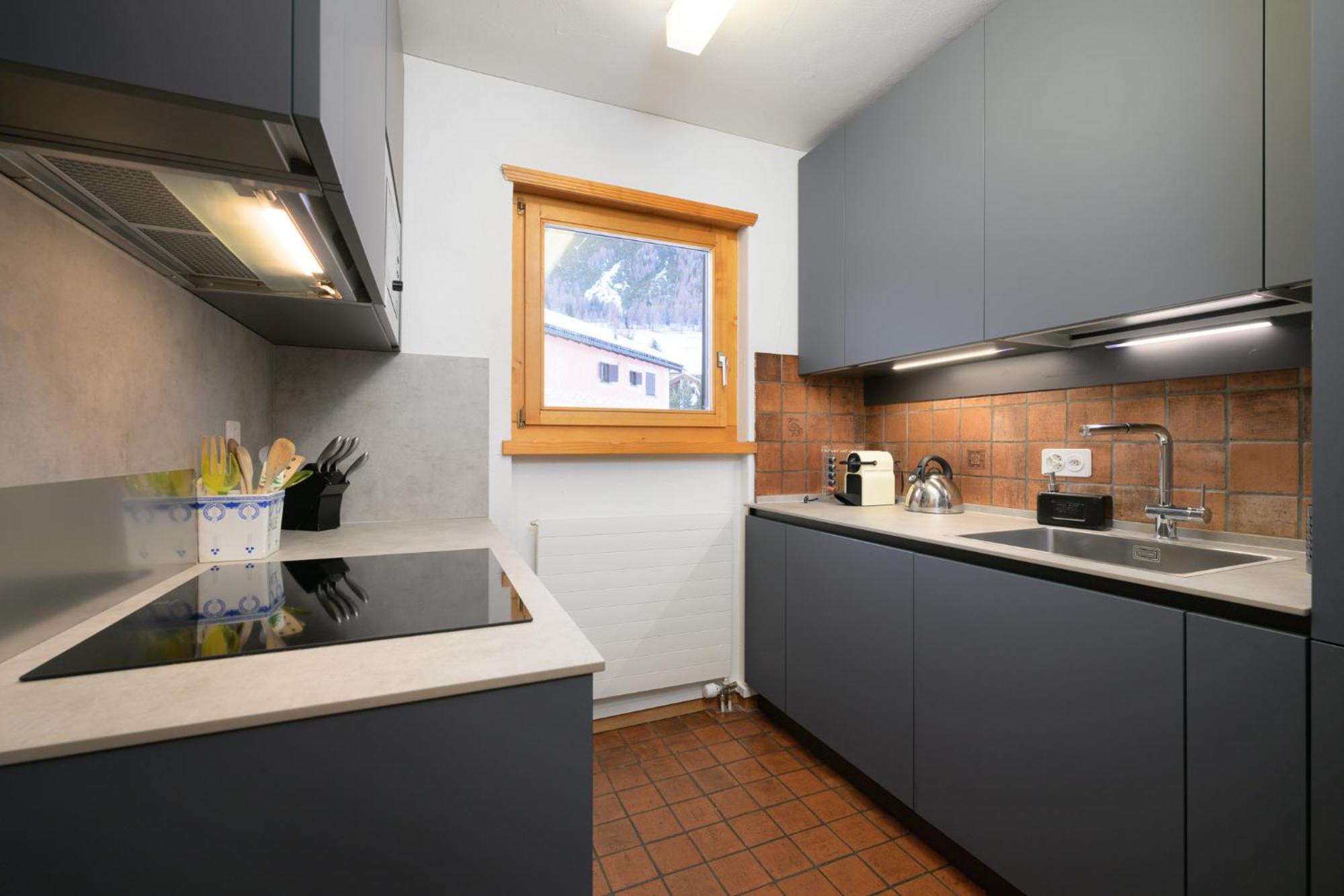 Ferienwohnung Chesa Panorama B - La Punt Exterior foto